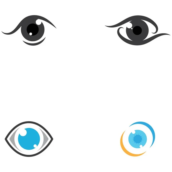 Set Branding Identity Corporate Eye Care Vector Logo Design Icon — Stok Vektör
