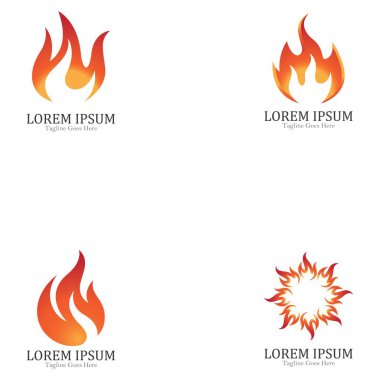 Ateş vektörü çizim şablonunu ateşle