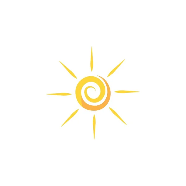 Sol Onda Logotipo Símbolos Modelo Ícones App —  Vetores de Stock