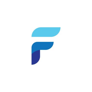 F Letter Wave Logo Template vector symbol