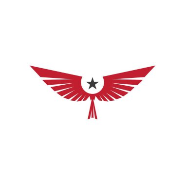 Falcon Wing Logo Şablon vektör simgesi tasarımı