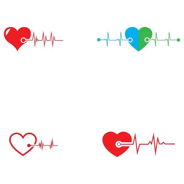 Art design health medical heartbeat pulse vector template