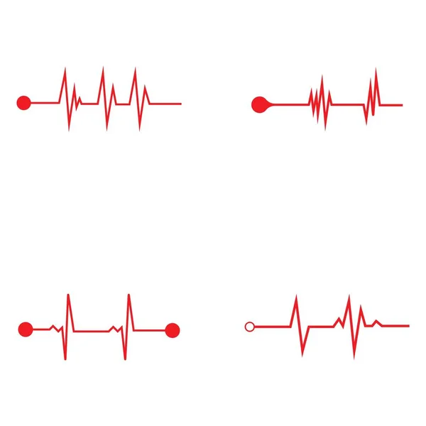 Art Design Health Medical Heartbeat Pulse Vector Template — Stock Vector