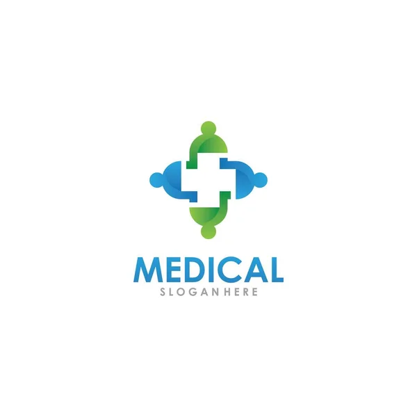 Médico Cruz Criativo Logotipo Modelo Vetor Ilustração Ícone —  Vetores de Stock