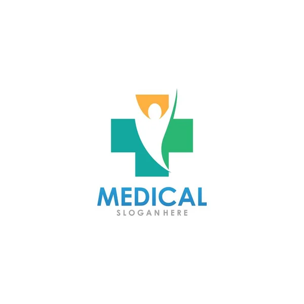 Médico Cruz Criativo Logotipo Modelo Vetor Ilustração Ícone —  Vetores de Stock