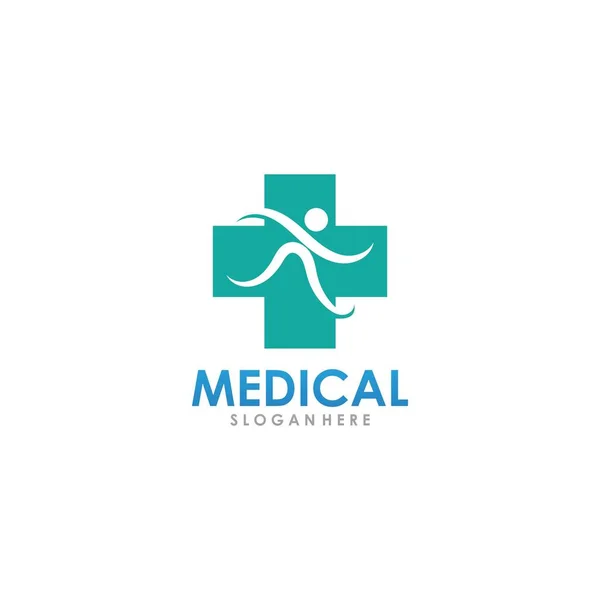 Médico Cruz Criativo Logotipo Modelo Vetor Ilustração Ícone — Vetor de Stock