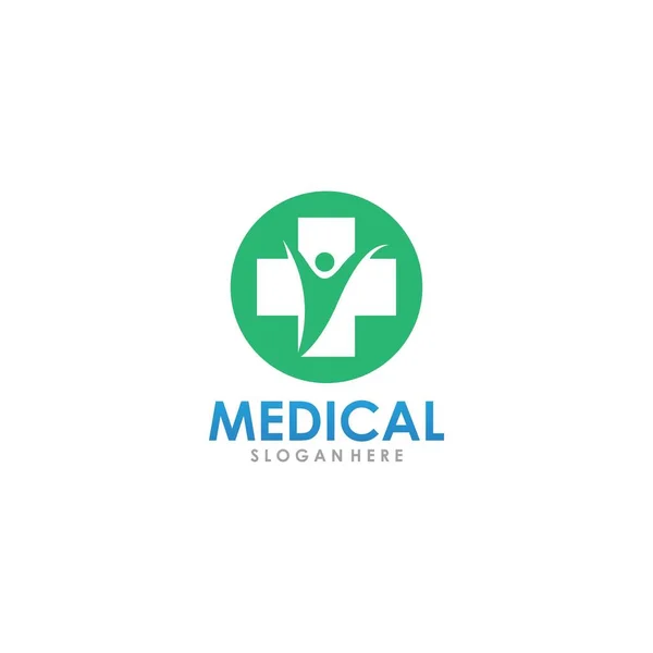 Médico Cruz Criativo Logotipo Modelo Vetor Ilustração Ícone —  Vetores de Stock