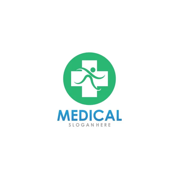 Croce Medica Creativo Logo Modello Icona Illustrazione Vettoriale — Vettoriale Stock