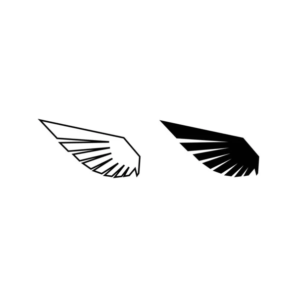 Falcon Wing Logo Plantilla Vector Icono Diseño — Vector de stock