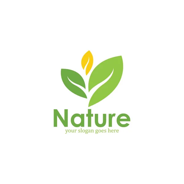 Πρότυπο Λογότυπου Φύσης Εικονογράφηση Διανυσματικών Διανυσμάτων Σχεδίου — Διανυσματικό Αρχείο