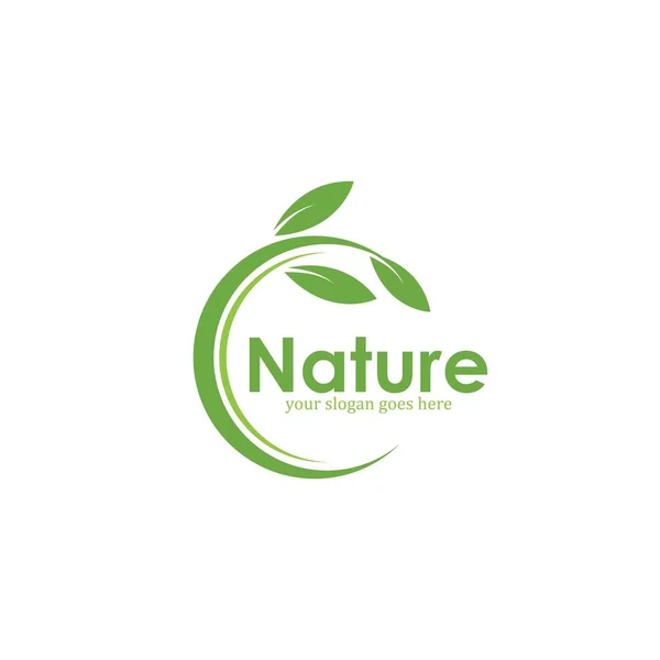 Nature Logo Template Design Vector Icon Illustration — Stock Vector