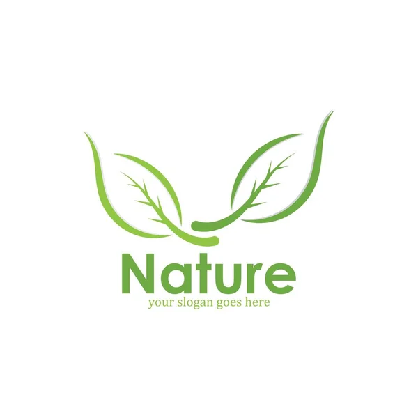 Modelo Logotipo Natureza Ilustração Ícone Vetor Projeto — Vetor de Stock