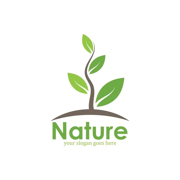 Plantilla Del Logotipo Naturaleza Ilustración Del Icono Del Diseño — Archivo Imágenes Vectoriales