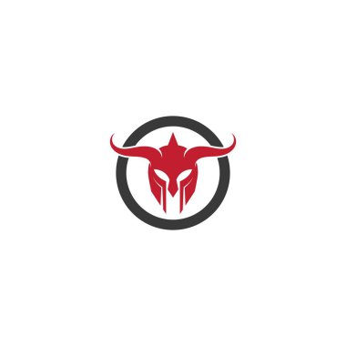 Sparta logosu ve vektör tasarım miğferi ve kafası