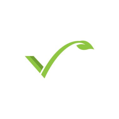 Ağaç yaprağı vektör logosu tasarımı, çevre dostu kavram