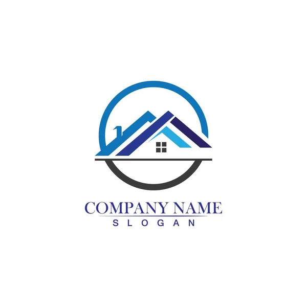 Reestate Property Construction Logo Design Icon — стоковый вектор