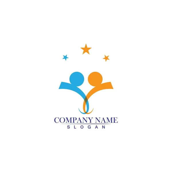 People Logo Symbol Template — Stock Vector