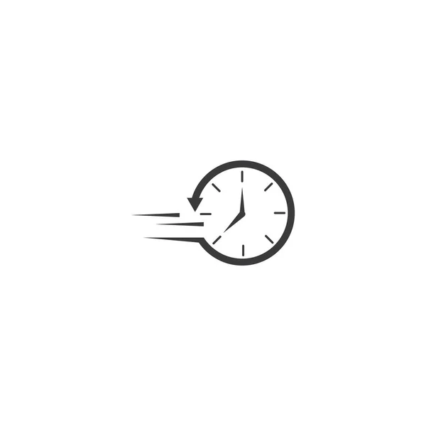 Snel Tijd Logo Pictogram Vector Template — Stockvector
