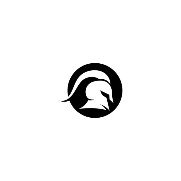 Spartan Logo Och Vektor Design Hjälm Och Huvud — Stock vektor