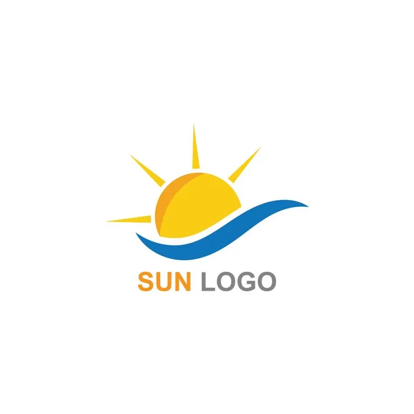 Modèle Icône Illustration Sun Summer Logo Design — Image vectorielle