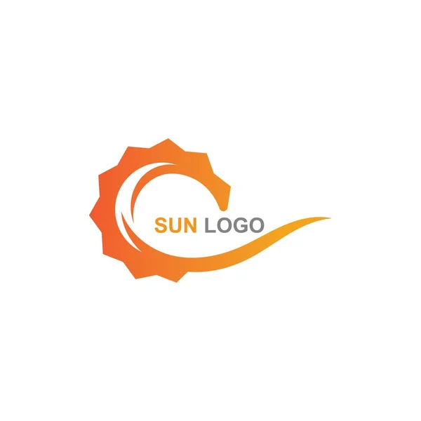 Sun Summer Logo Design Plantilla Icono Ilustración — Vector de stock