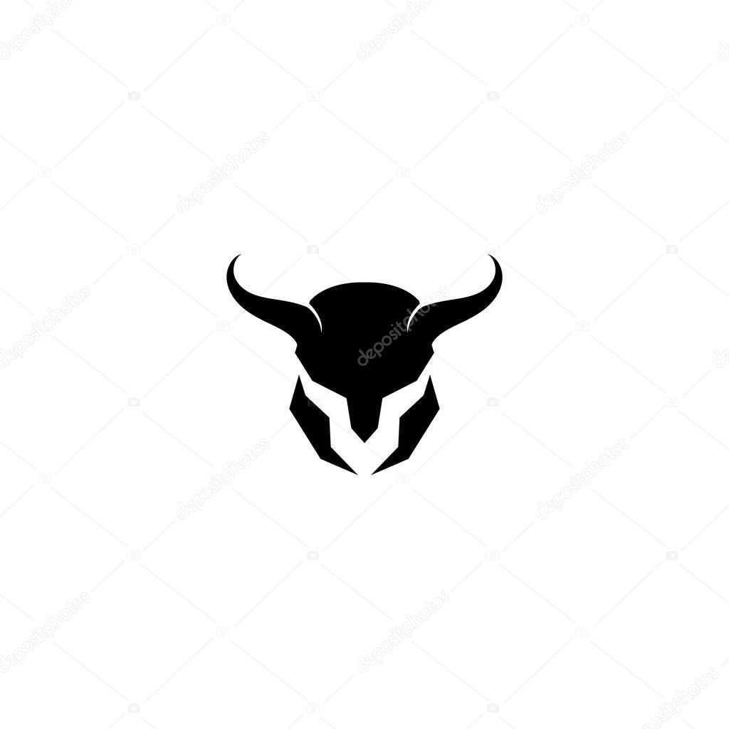 Spartan logo and vector design helmet and head