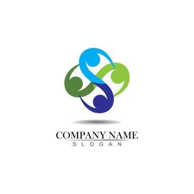 Aile bakımı logosu illüstrasyon vektör tasarımı