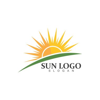 Güneş Vektörü illüstrasyon Simgesi Logo Şablonu tasarımı