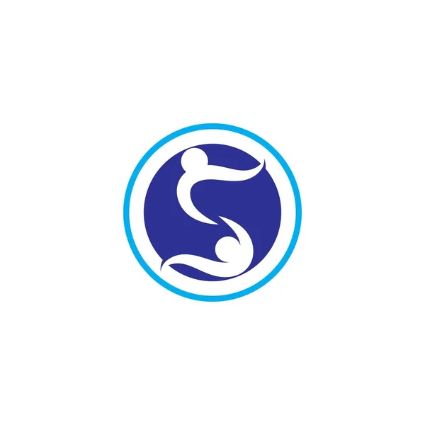 Rodzina Opieki Logo Znak Ilustracja Wektor Projekt — Wektor stockowy