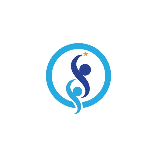 Logo Péče Rodinu Znak Ilustrační Vektor Design — Stockový vektor