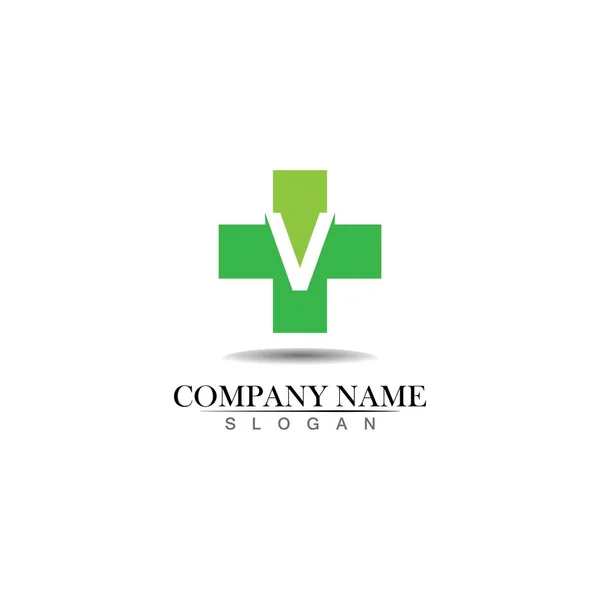 Medyczny Logotyp Apteka Kolorowe Krzyż Miękkim Kształcie Testy Znak Farmaceutyczny — Wektor stockowy