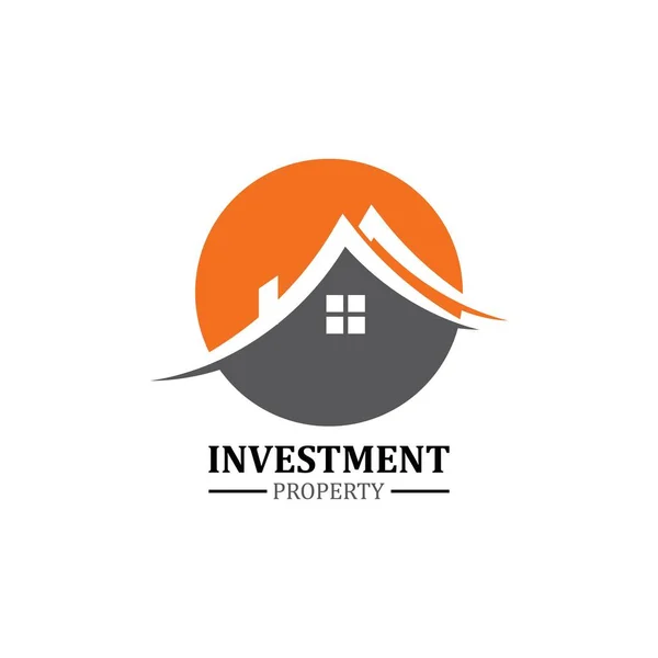 Logotyp För Fastighetsinvesteringar Mall För Fastighets Och Bolånemärkning — Stock vektor