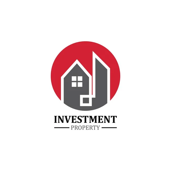 Logo Realitní Investice Šablona Loga Nemovitostí Hypoték — Stockový vektor