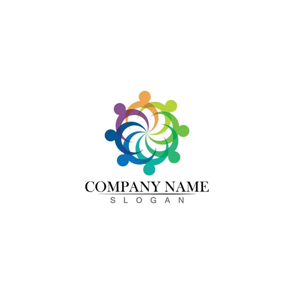 Communautair Logo Teamwork Logo Groepslogo — Stockvector