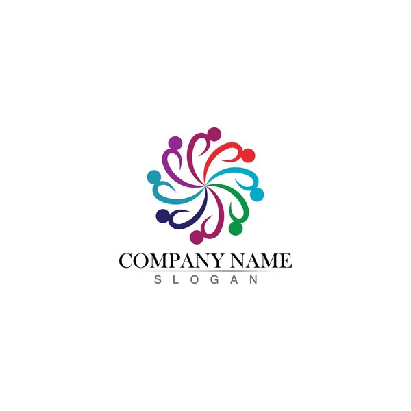 Community Logo Teamwork Logo Group Logo — Stock Vector
