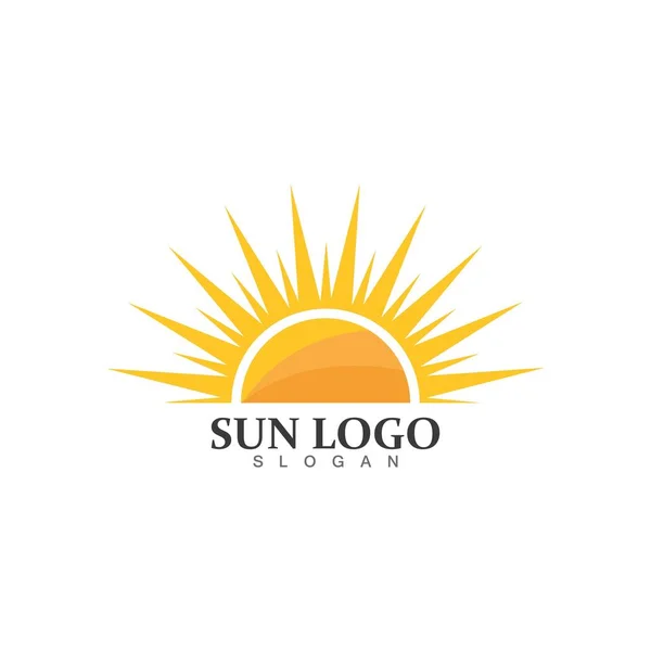 Sun Vector Ilustración Icono Logo Plantilla Diseño — Vector de stock