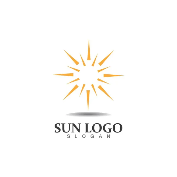 Sun Vector Ilustración Icono Logo Plantilla Diseño — Vector de stock