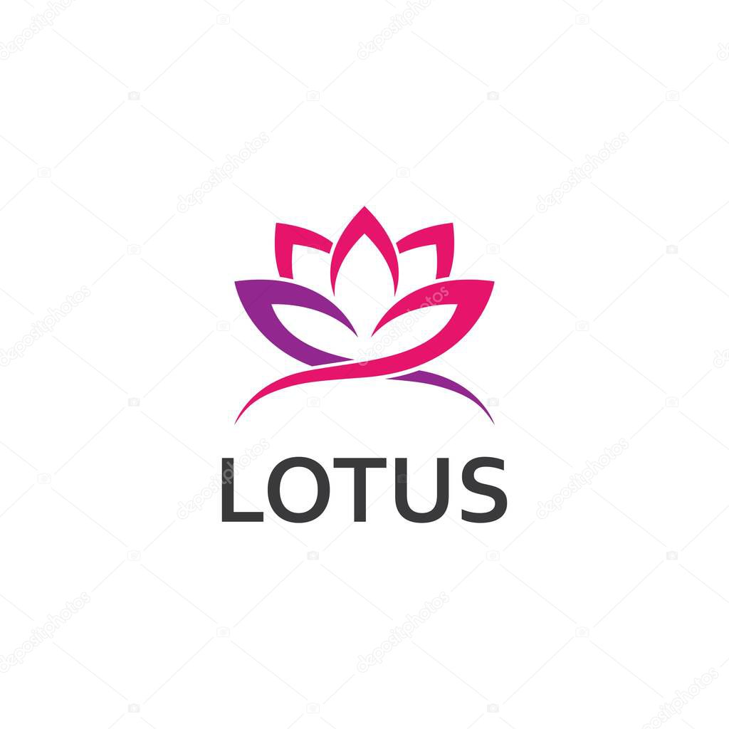 LOTUS Flower Creative Logo Or Symbol Template Icon Design