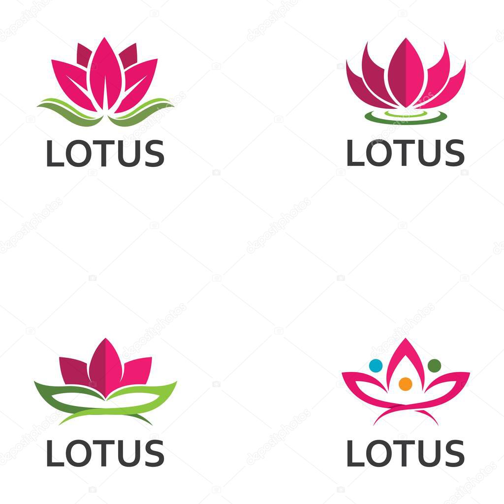 LOTUS Flower Creative Logo Or Symbol Template Icon Design