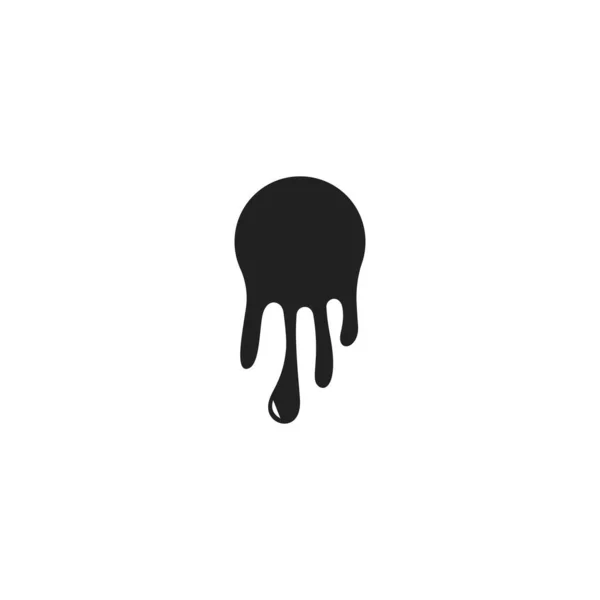Στάζει Λογότυπο Εικονιδίου Μπογιάς Τρέχον Υγρό Μπογιά Ρέει Λογότυπο Λειωμένου — Διανυσματικό Αρχείο