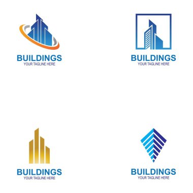 İnşaat ve İnşaat Logosu Vektör Tasarımı. Emlak Logosu