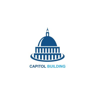 capitol building logo design vector icon