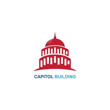 capitol building logo design vector icon