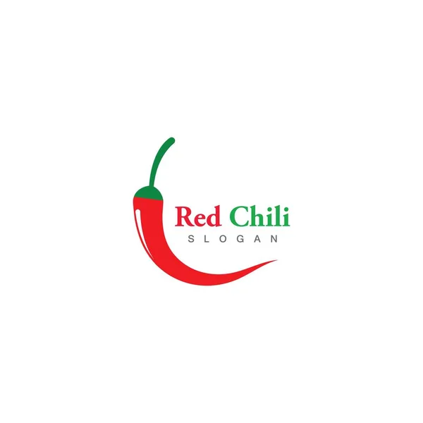 Red Hot Natural Chili Icon Pencitraan Vektor Template - Stok Vektor