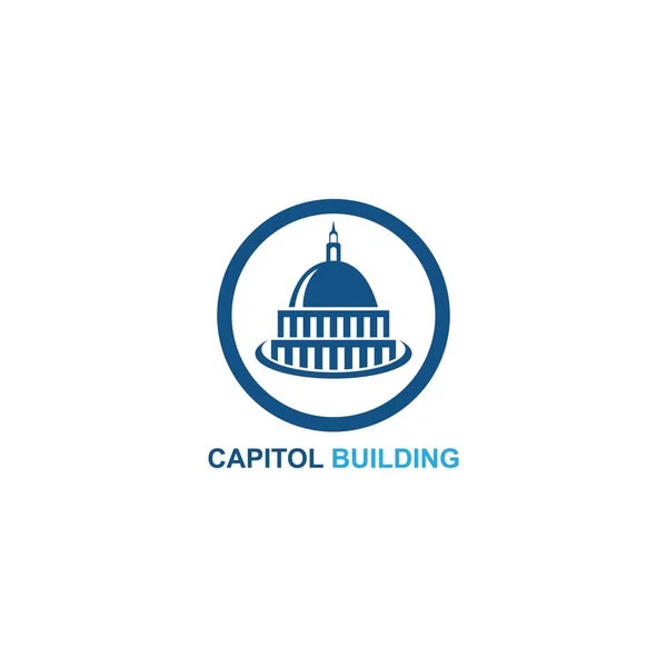 capitol building logo design vector icon