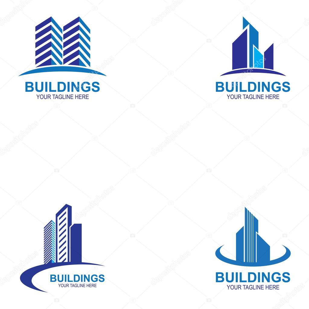 Set of Building and Construction Logo Vector Design. Real Estate Logo