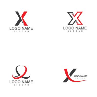 X Letter and X Logo Template vector illustration icon