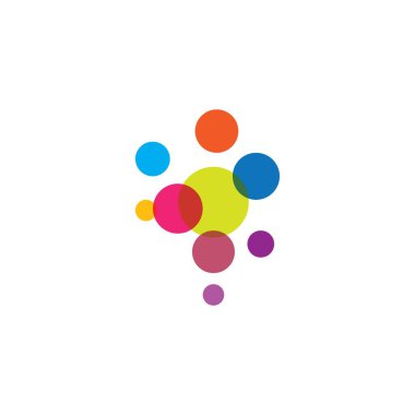 Kabarcık logosu şablon vektör resimleme tasarımı