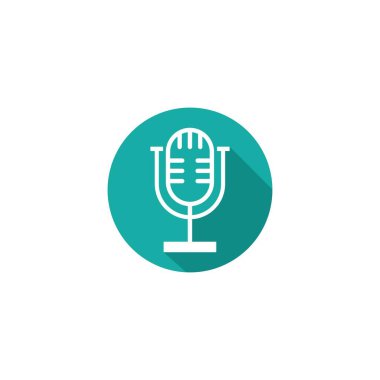 Microphone icon logo vector template