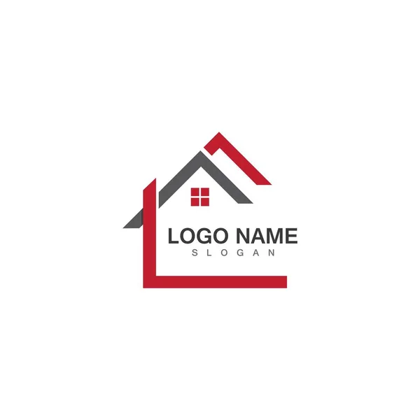 Strona Główna Logo Projekt Logo Nieruchomości Budownictwa — Wektor stockowy